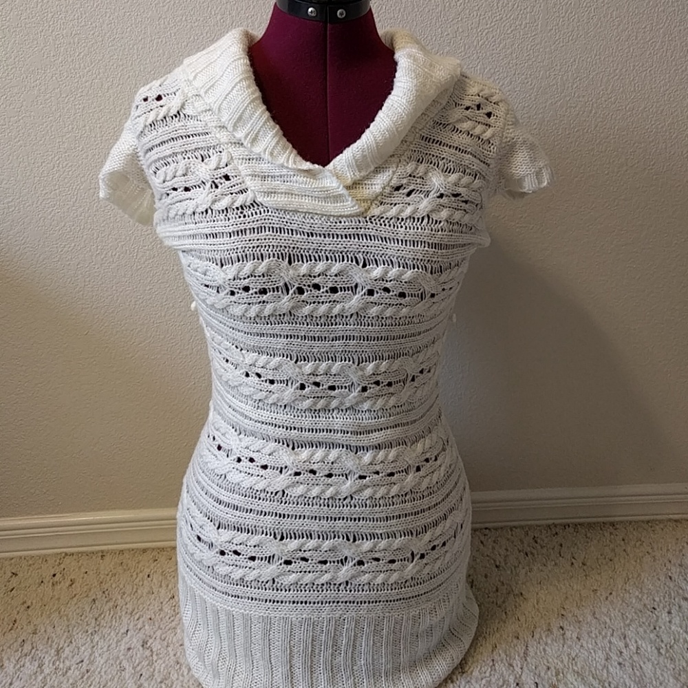 White sweater top